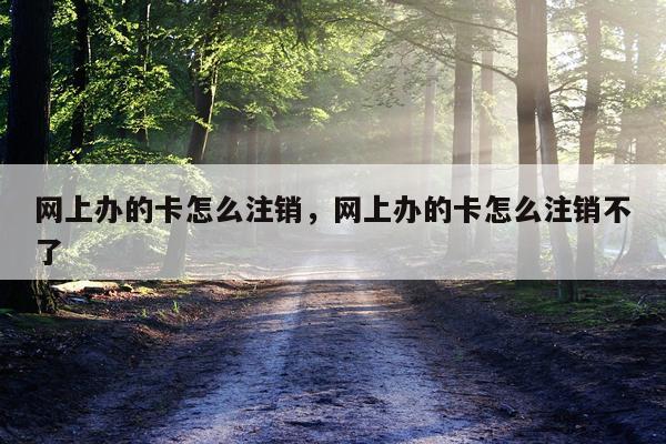 网上办的卡怎么注销，网上办的卡怎么注销不了