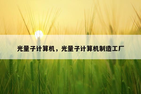 光量子计算机，光量子计算机制造工厂