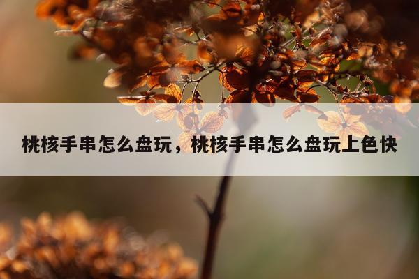 桃核手串怎么盘玩，桃核手串怎么盘玩上色快