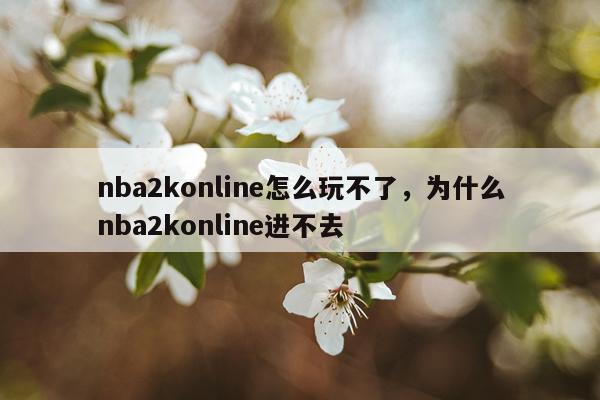 nba2konline怎么玩不了，为什么nba2konline进不去