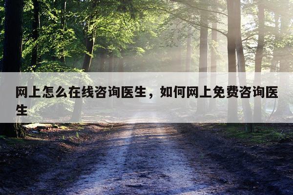 网上怎么在线咨询医生，如何网上免费咨询医生