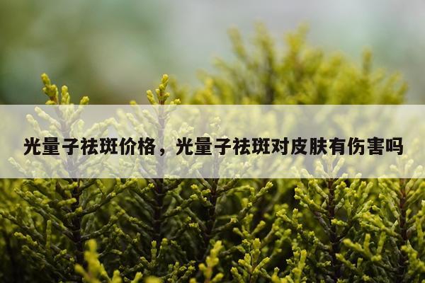 光量子祛斑价格，光量子祛斑对皮肤有伤害吗